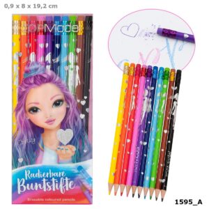 crayons de couleurs gommables top model