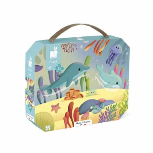 puzzle animaux marins janod